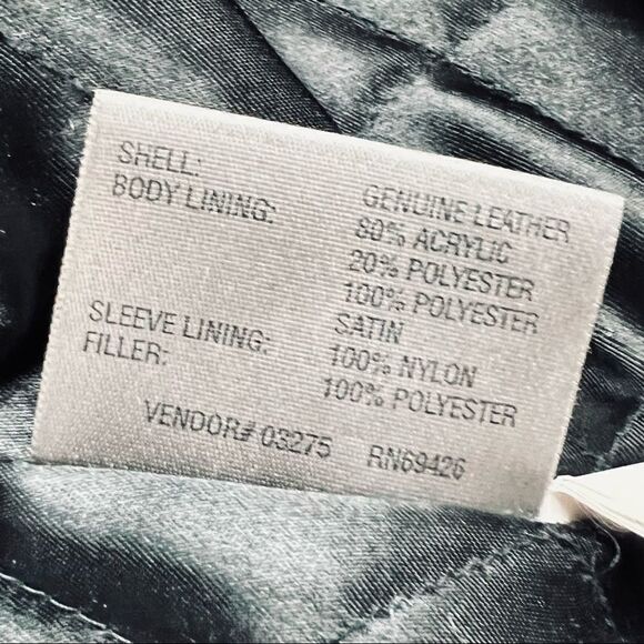 Vintage 90s Wilsons Leather Maxima Black Suede Sherpa Faux Fur Quilted Jacket - Picture 13 of 14